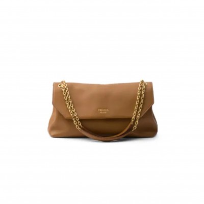 PRADA MEDIUM LEATHER SHOULDER BAG 1BD368  (38*23*12cm) 